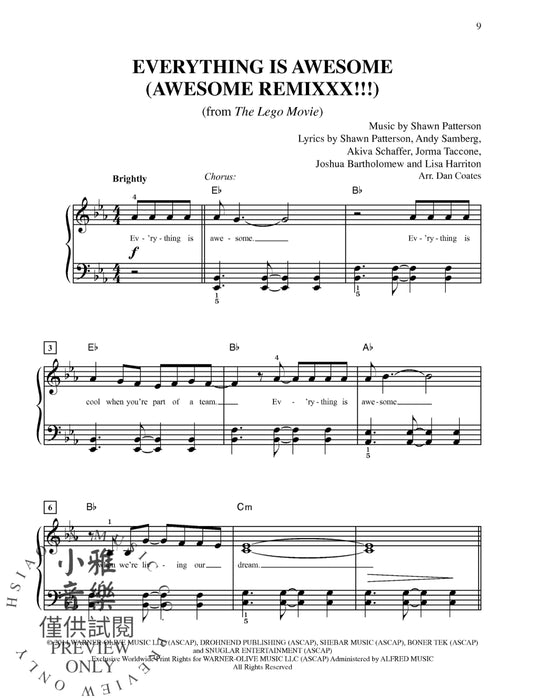 4 Pop Hits: Issue 1 Everything Is Awesome * Best Day of My Life * Everything I Didn't Say * Clouds | 小雅音樂 Hsiaoya Music