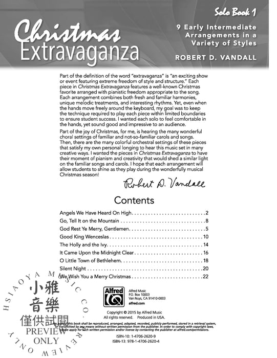 Christmas Extravaganza, Book 1 9 Early Intermediate Arrangements in a Variety of Styles | 小雅音樂 Hsiaoya Music