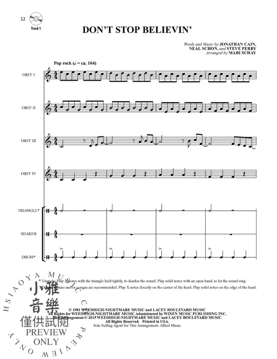 Rockin' the Radio Pop Arrangements and Teaching Strategies for Orff Instruments 奧福 | 小雅音樂 Hsiaoya Music