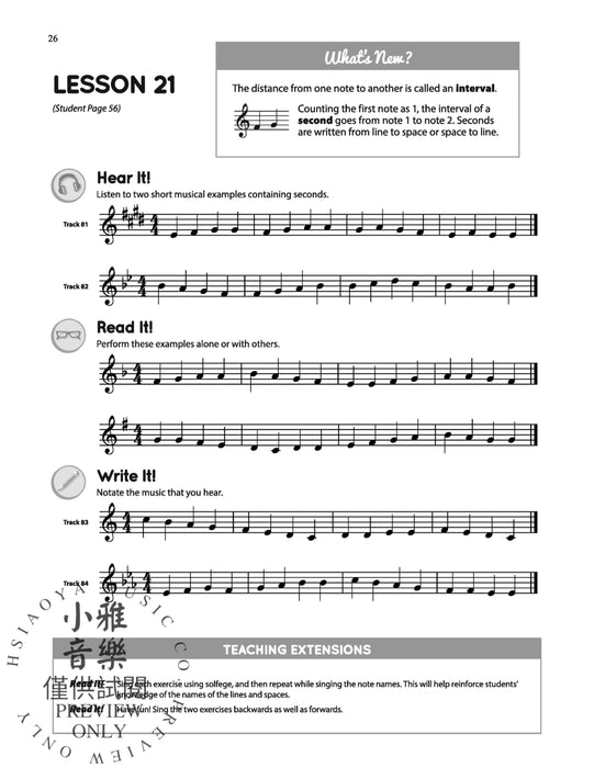 Hear It, Read It, Write It! 30 Sequential Music Dictation Lessons 音樂聽寫 | 小雅音樂 Hsiaoya Music