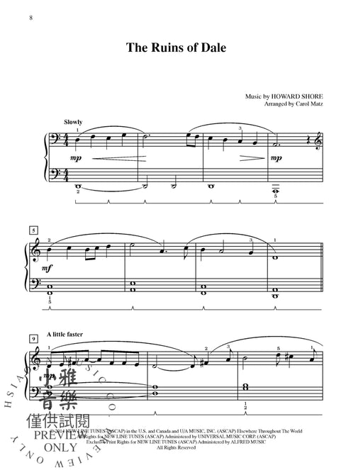 The Hobbit: The Battle of the Five Armies Big Note Piano Selections from the Original Motion Picture Soundtrack 五人組 音符鋼琴 | 小雅音樂 Hsiaoya Music