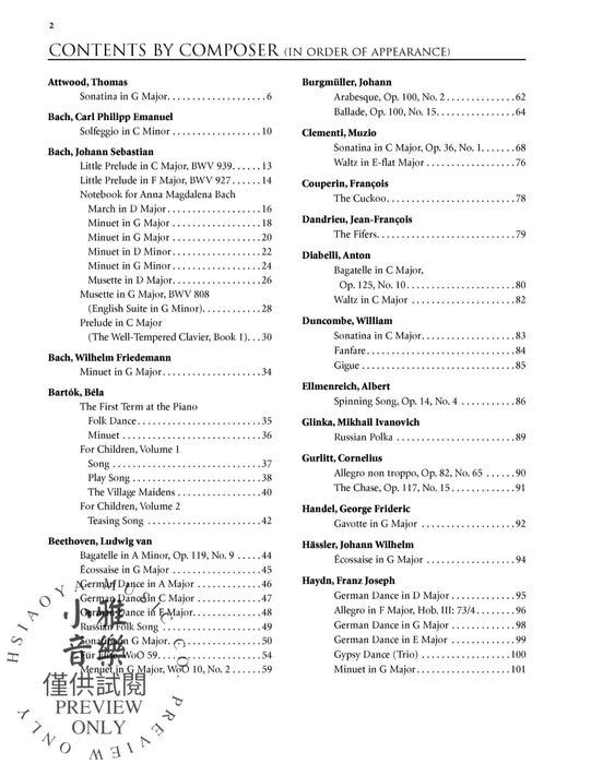 Piano Masterworks for Teaching and Performance, Volume 1 A Comprehensive Anthology of Standard Literature 鋼琴 | 小雅音樂 Hsiaoya Music