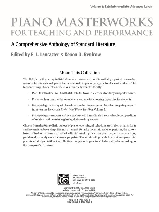 Piano Masterworks for Teaching and Performance, Volume 2 A Comprehensive Anthology of Standard Literature 鋼琴 | 小雅音樂 Hsiaoya Music