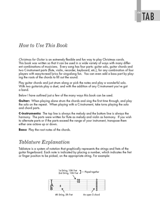 Christmas for Guitar: In TAB Solos and Duets with Optional Parts for C Instruments 吉他 獨奏 二重奏 | 小雅音樂 Hsiaoya Music