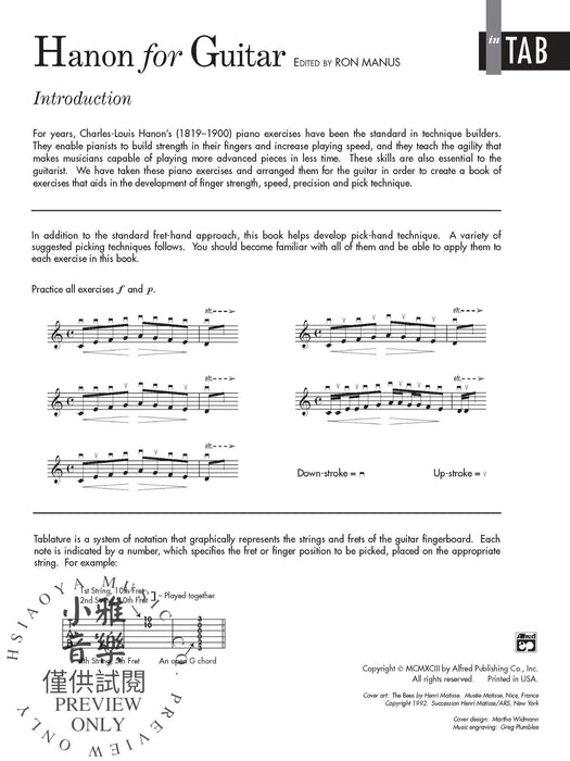 Hanon for Guitar: In TAB Also for Banjo and Mandolin 吉他 曼陀林琴 | 小雅音樂 Hsiaoya Music