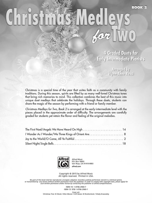 Christmas Medleys for Two, Book 2 4 Graded Duets for Early Intermediate Pianists 組合曲 二重奏 | 小雅音樂 Hsiaoya Music