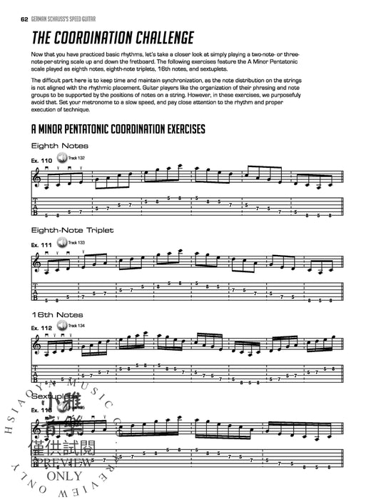 German Schauss's Speed Guitar Learn Lightning Fast Alternate Picking and Coordination 吉他 | 小雅音樂 Hsiaoya Music