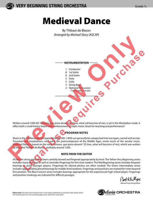 Medieval Dance 舞曲 總譜 | 小雅音樂 Hsiaoya Music