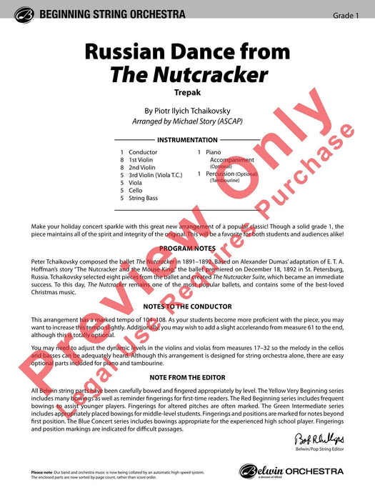 Russian Dance from The Nutcracker Trepak 柴科夫斯基,彼得 舞曲 胡桃鉗 總譜 | 小雅音樂 Hsiaoya Music