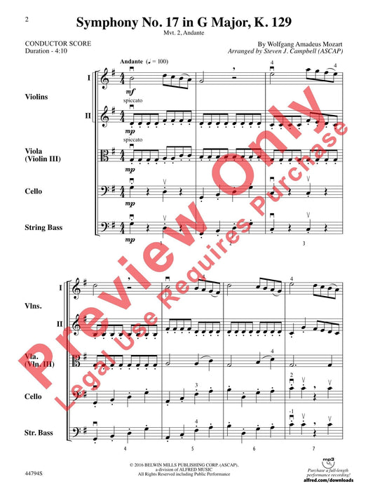 Symphony No. 17 in G Major, K. 129 Mvt. 2 Andante 莫札特 交響曲 行板 | 小雅音樂 Hsiaoya Music