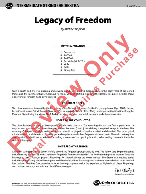 Legacy of Freedom 總譜 | 小雅音樂 Hsiaoya Music