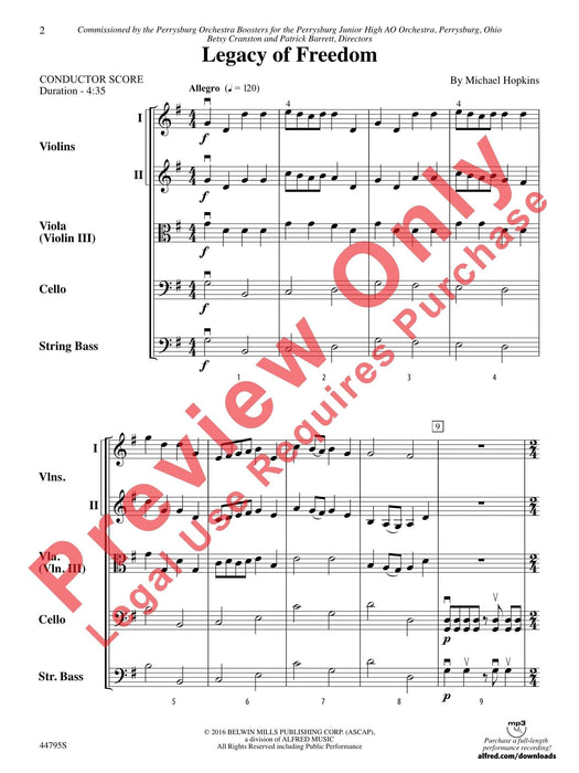 Legacy of Freedom 總譜 | 小雅音樂 Hsiaoya Music