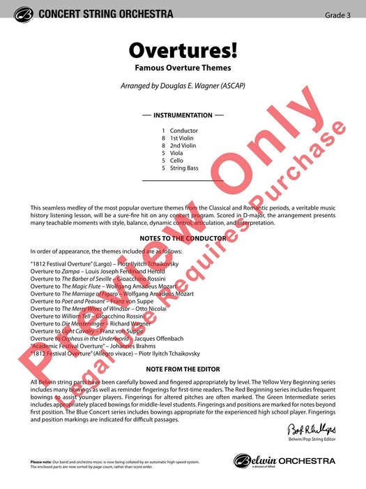 Overtures! Famous Overture Themes 序曲 總譜 | 小雅音樂 Hsiaoya Music