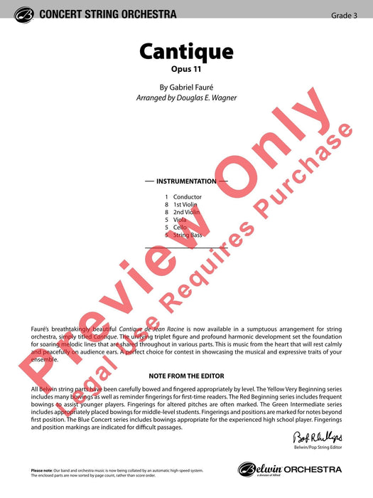 Cantique Opus 11 佛瑞 作品 總譜 | 小雅音樂 Hsiaoya Music