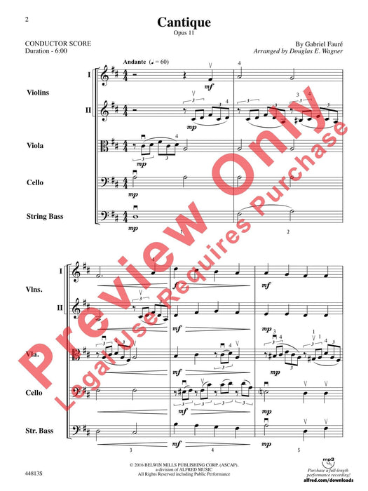 Cantique Opus 11 佛瑞 作品 總譜 | 小雅音樂 Hsiaoya Music