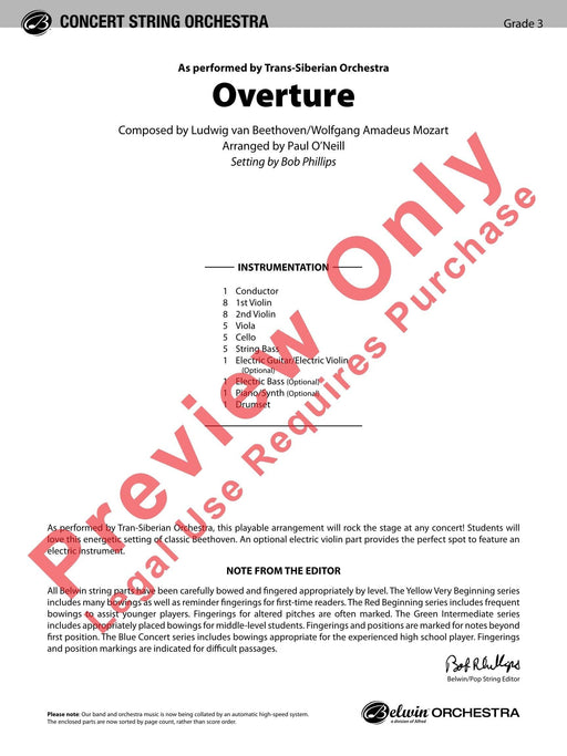 Overture As Performed by Trans-Siberian Orchestra 序曲 管弦樂團 總譜 | 小雅音樂 Hsiaoya Music