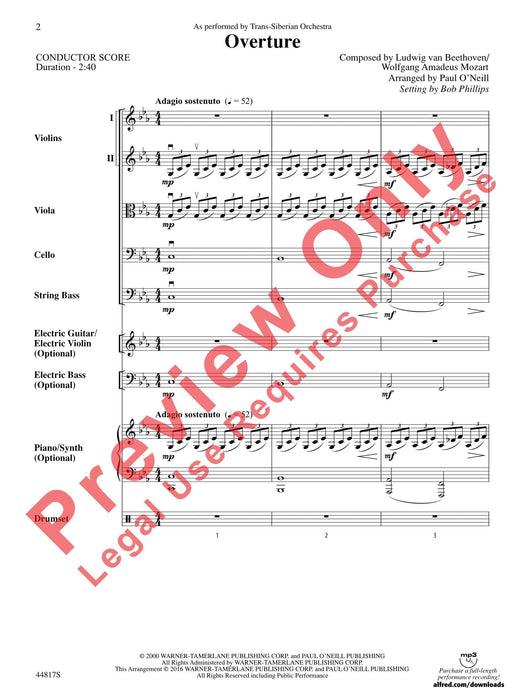 Overture As Performed by Trans-Siberian Orchestra 序曲 管弦樂團 總譜 | 小雅音樂 Hsiaoya Music