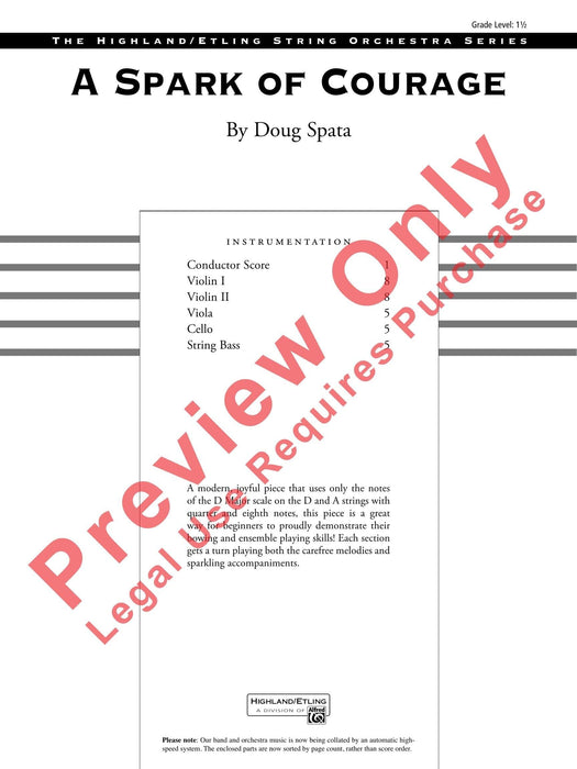 A Spark of Courage 總譜 | 小雅音樂 Hsiaoya Music