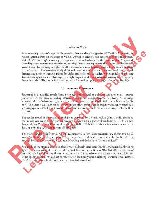 Acadia First Light 總譜 | 小雅音樂 Hsiaoya Music