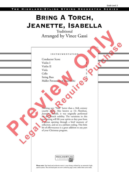Bring a Torch, Jeanette, Isabella 總譜 | 小雅音樂 Hsiaoya Music