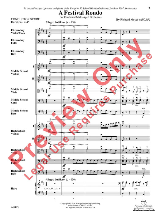 A Festival Rondo For Combined Multi-Aged Orchestras 迴旋曲 總譜 | 小雅音樂 Hsiaoya Music