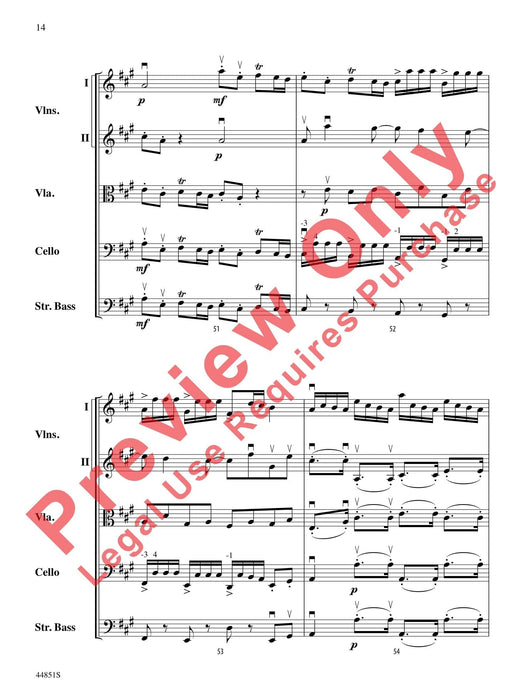 Allegro From Sonata in A for String Quartet 泰勒曼 快板 奏鳴曲 弦樂四重奏 總譜 | 小雅音樂 Hsiaoya Music