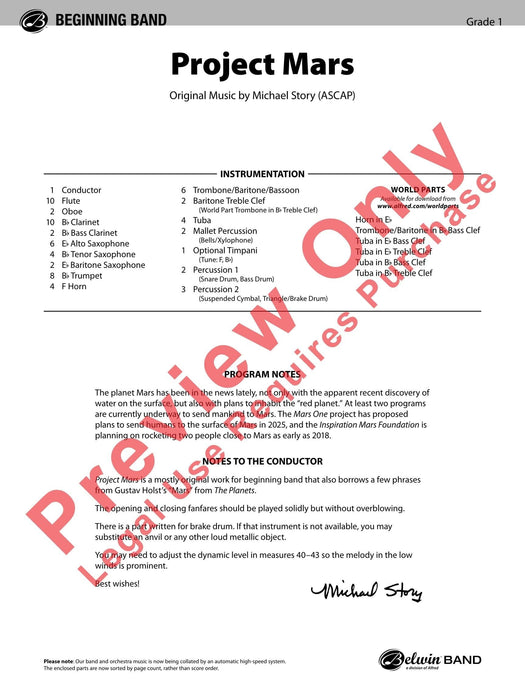 Project Mars 總譜 | 小雅音樂 Hsiaoya Music