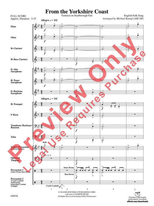 From the Yorkshire Coast Fantasia on Scarborough Fair 幻想曲 夜魔 總譜 | 小雅音樂 Hsiaoya Music