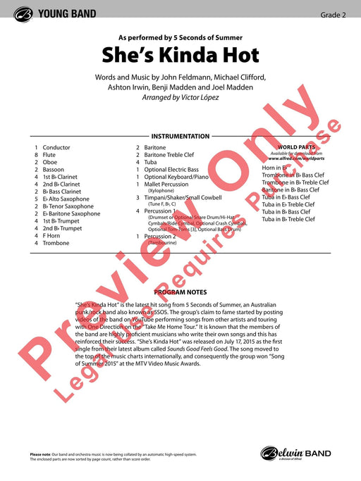 She's Kinda Hot As Performed by 5 Seconds of Summer 總譜 | 小雅音樂 Hsiaoya Music