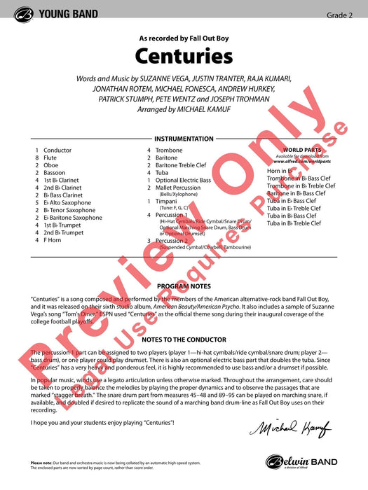 Centuries As Recorded by Fall Out Boy 總譜 | 小雅音樂 Hsiaoya Music