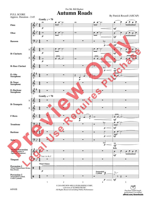 Autumn Roads 總譜 | 小雅音樂 Hsiaoya Music