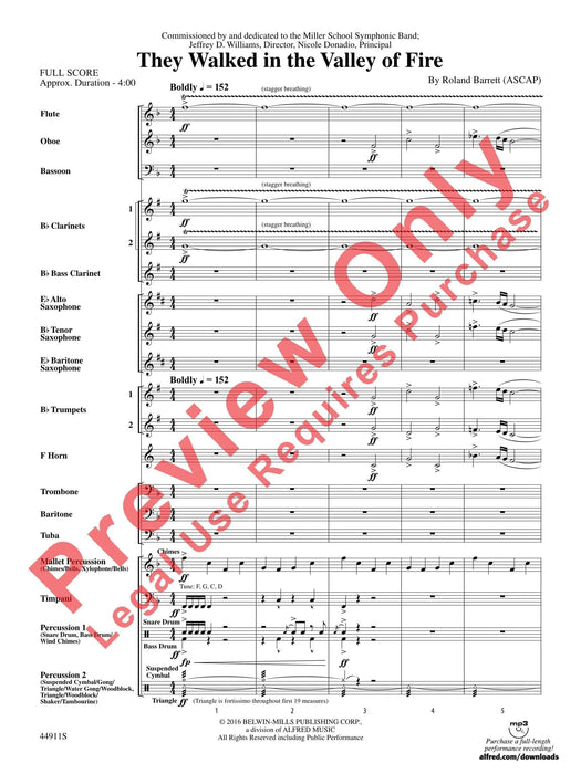 They Walked in the Valley of Fire 總譜 | 小雅音樂 Hsiaoya Music