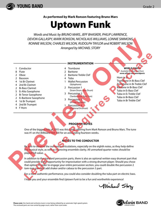 Uptown Funk As Performed by Bruno Mars 放克音樂 總譜 | 小雅音樂 Hsiaoya Music