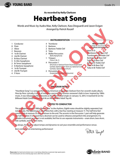 Heartbeat Song As Recorded by Kelly Clarkson 總譜 | 小雅音樂 Hsiaoya Music