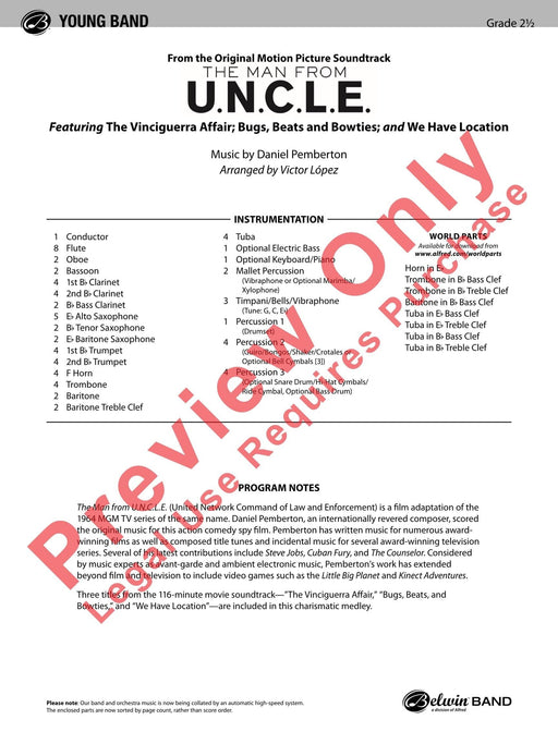 The Man from U.N.C.L.E. (from the Original Motion Picture Soundtrack) Featuring: The Vinciguerra Affair / Bugs, Beats, and Bowties / We Have Location 總譜 | 小雅音樂 Hsiaoya Music