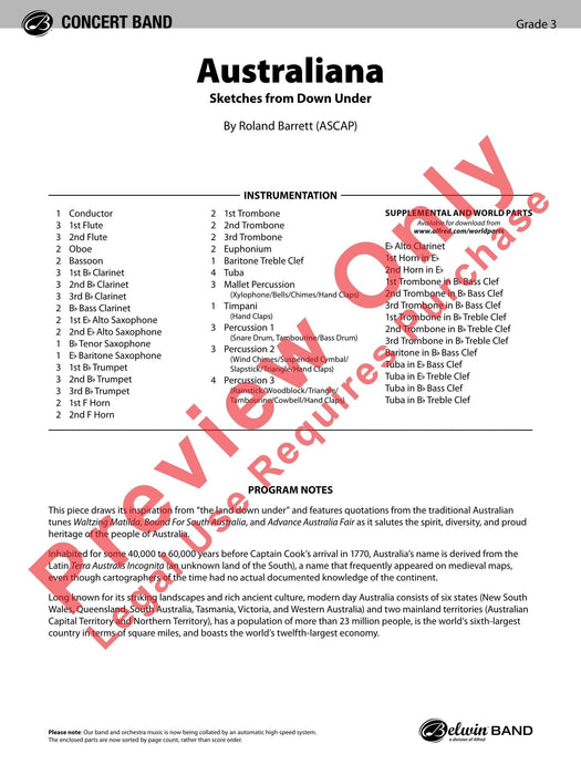 Australiana Sketches from Down Under 總譜 | 小雅音樂 Hsiaoya Music