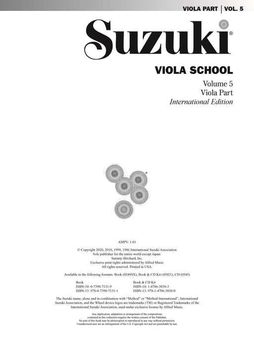 Suzuki Viola School, Volume 5 International Edition 中提琴 | 小雅音樂 Hsiaoya Music