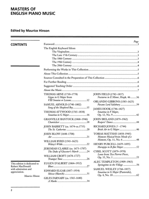 Masters of English Piano Music 鋼琴 | 小雅音樂 Hsiaoya Music