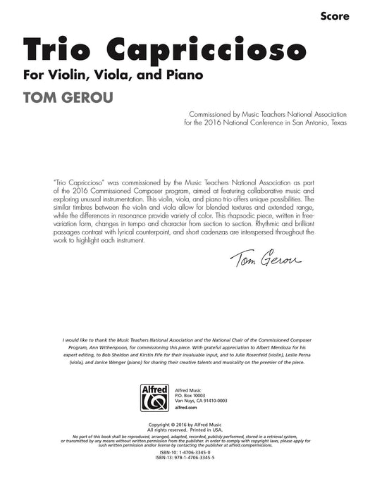 Trio Capriccioso For Violin, Viola, and Piano 三重奏 隨想曲 小提琴 中提琴 鋼琴 | 小雅音樂 Hsiaoya Music