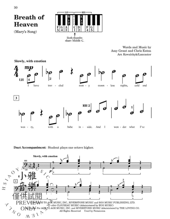 Pre-Reading Book of Christmas Praise 11 Arrangements for Beginning Pianists | 小雅音樂 Hsiaoya Music