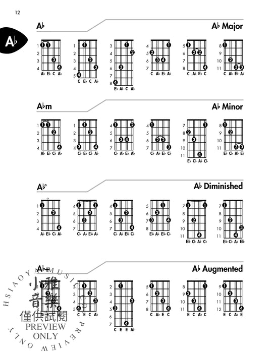 Mandolin Chord Encyclopedia Includes Over 2,660 Chords, 37 Chords in Each Key 曼陀林琴 | 小雅音樂 Hsiaoya Music