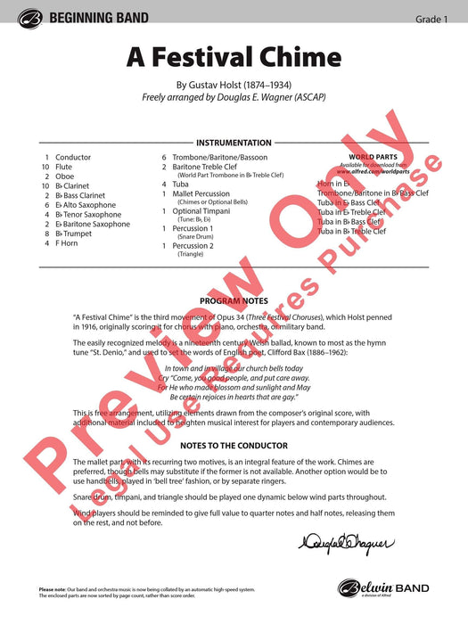 A Festival Chime 總譜 | 小雅音樂 Hsiaoya Music