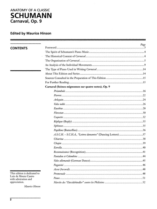 Schumann: Carnaval, Opus 9 舒曼羅伯特 狂歡節作品 | 小雅音樂 Hsiaoya Music