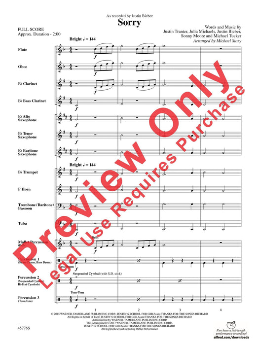 Sorry As Recorded by Justin Bieber 總譜 | 小雅音樂 Hsiaoya Music