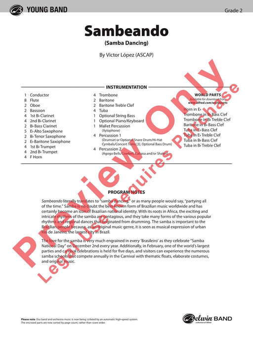 Sambeando Doing the Samba 總譜 | 小雅音樂 Hsiaoya Music