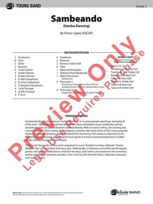 Sambeando Doing the Samba 總譜 | 小雅音樂 Hsiaoya Music