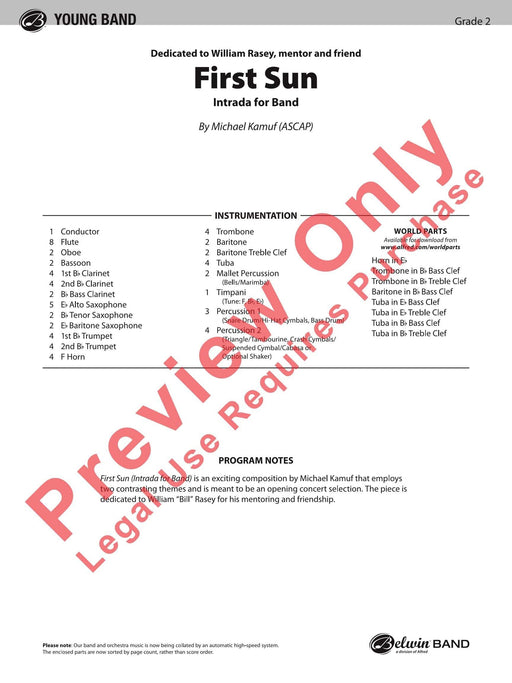 First Sun Intrada for Band | 小雅音樂 Hsiaoya Music