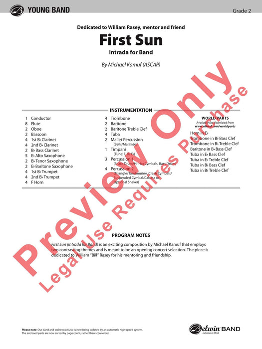 First Sun Intrada for Band | 小雅音樂 Hsiaoya Music