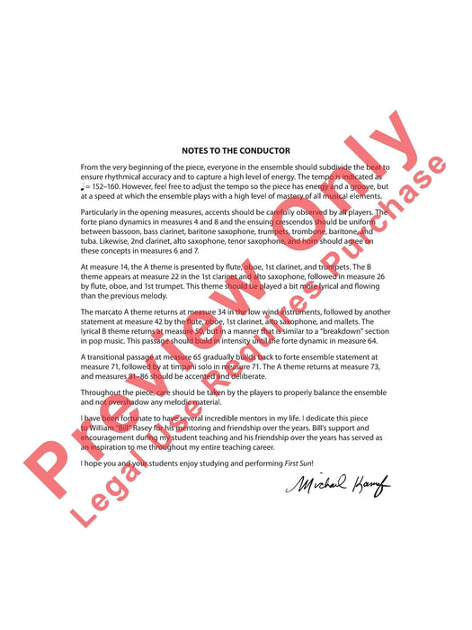 First Sun Intrada for Band | 小雅音樂 Hsiaoya Music