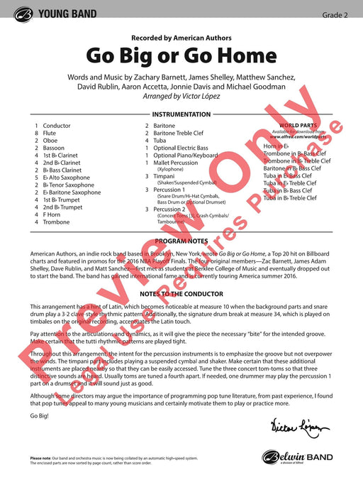 Go Big or Go Home Recorded by American Authors 總譜 | 小雅音樂 Hsiaoya Music